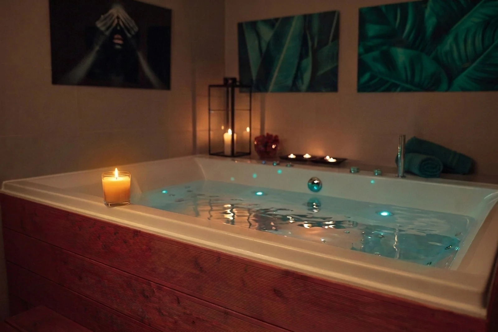 Luxusní wellness apartmán v Bojnicích s vířivkou a příjemným osvětlením